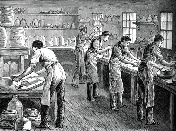 Pressers at work, c1880. Artist: Unknown