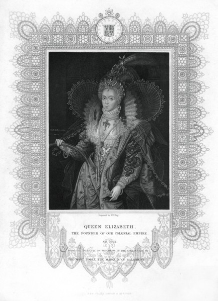 Elizabeth I of England, (19th century).Artist: William Thomas Fry