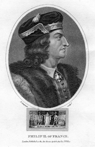 Philip II, King of France, (1805).Artist: J Chapman