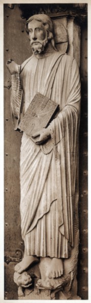 Christ teaching, Cathedral of Chartres, France, 13th century. Artist: Unknown