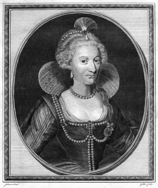 Anne of Denmark, queen consort of King James I of England and VI of Scotland, 1786.Artist: Goldar