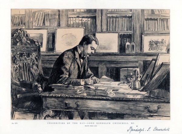 Lord Randolph Churchill (1849-1895), English statesman, 1885. Artist: Unknown