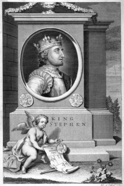 King Stephen (1096-1154), 18th century.Artist: George Vertue