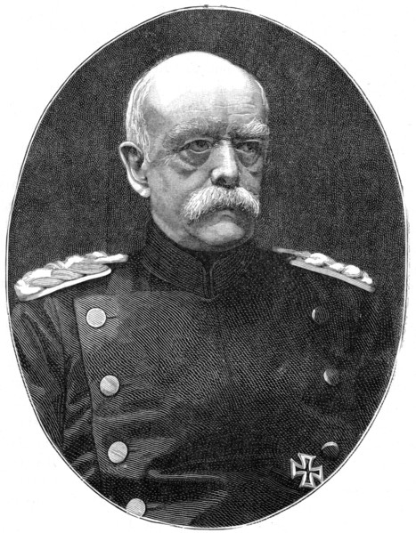 Otto von Bismark, 19th century German statesman, (1900).Artist: Loescher and Petsch