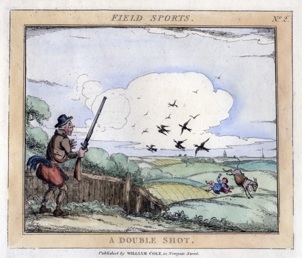 'Field Sports: A Double Shot', late 18th-early 19th century. Artist: Unknown