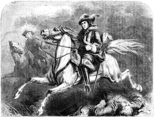 King George II at the battle of Dettingen, 1743. Artist: Unknown