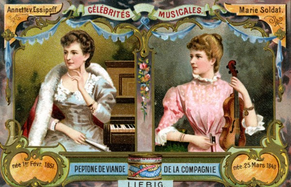 Annette von Essipoff and Marie Soldat, c1900. Artist: Unknown
