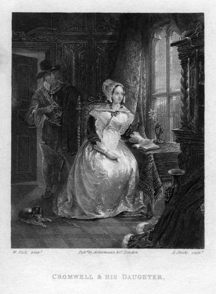 'Cromwell and his Daughter', (19th century).Artist: Lumb Stocks