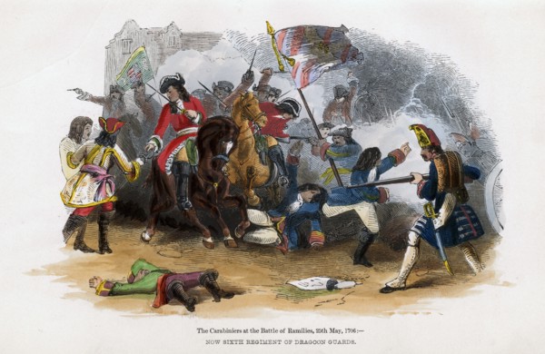 The Carabiniers at the Battle of Ramillies, 23rd May 1706. Artist: Unknown
