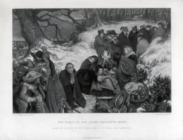 'The Peril of the Queen Henrietta Maria', 19th century. Artist: P Lightfoot