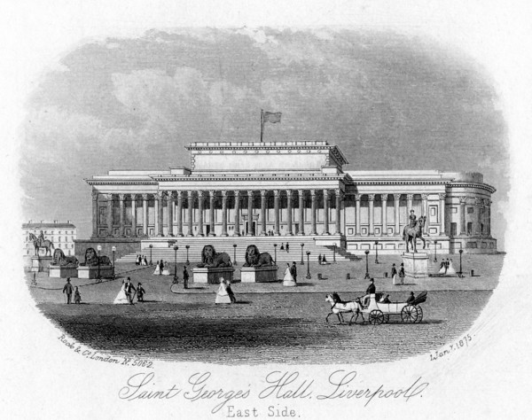 Saint George's Hall, Liverpool, 1 January 1875. Artist: Unknown