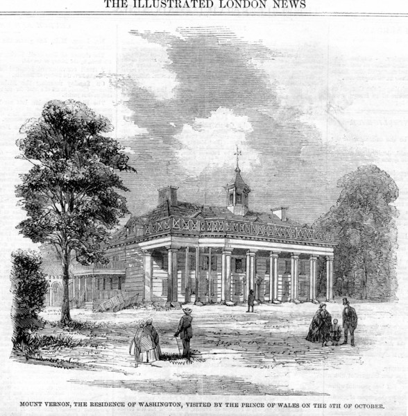 Mount Vernon, the Residence of Washington, 19th century. Artist: Unknown