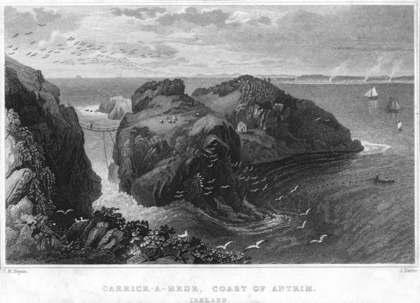 Carrick-A-Rede, Coast of Antrim, Ireland, 19th century. Artist: Unknown