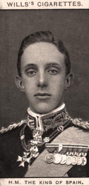 H.M The King of Spain, 1908.Artist: WD & HO Wills