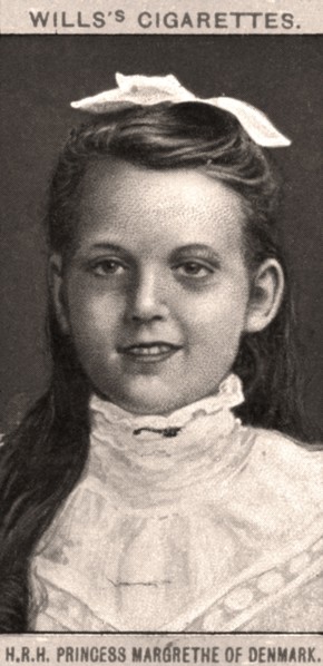 H.R.H Princess Margrethe of Denmark, 1908.Artist: WD & HO Wills