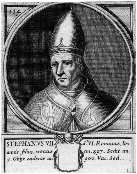 Stephen VII, Pope of the Catholic Church. Artist: Unknown