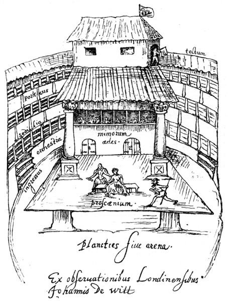 The Swan Theatre, London, 1596, (1893). Artist: Unknown