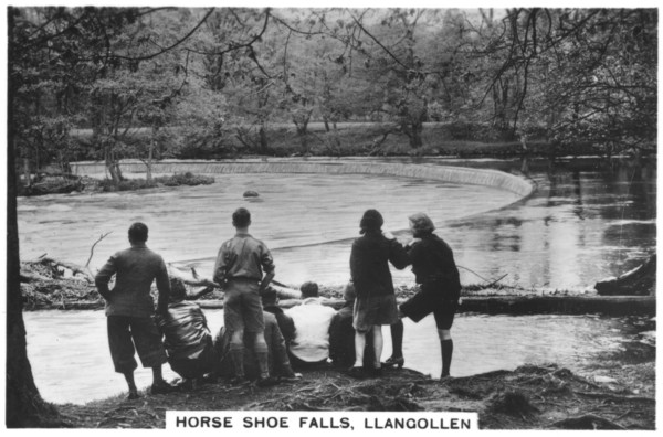 Horse Shoe Falls, Llangollen, 1937. Artist: Unknown