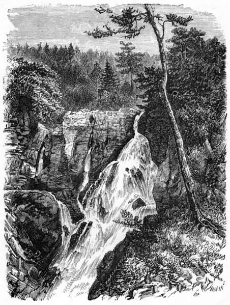 'Falls of Sainte Anne, below Quebec', 19th century. Artist: Unknown