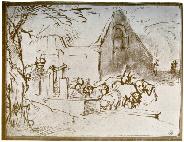 A farmyard scene, 1913.Artist: Rembrandt Harmensz van Rijn
