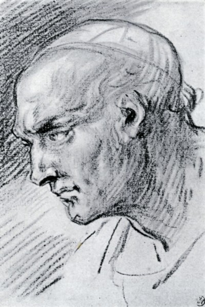 Study of a head, 1913.Artist: Jean-Antoine Watteau