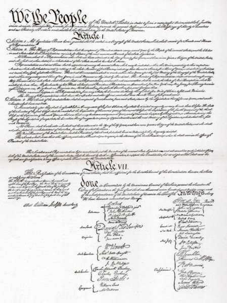 Facsimile of the Preamble and Constitution of the United States of America, 1901. Artist: Unknown