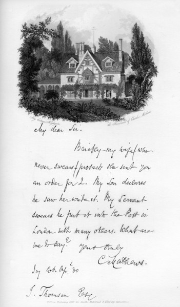 Ivy Cottage, Highgate, residence of Charles Mathews, early 19th century, (1840). Artist: Unknown