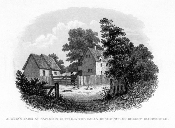 Austin's Farm at Sapiston, Suffolk, the early residence of Robert Bloomfield, 1840.  Artist: G Harrison