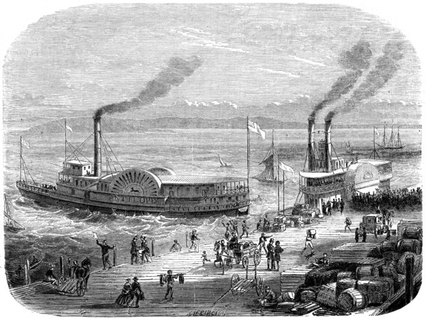 'A quay', San Francisco, California, 19th century. Artist: Unknown