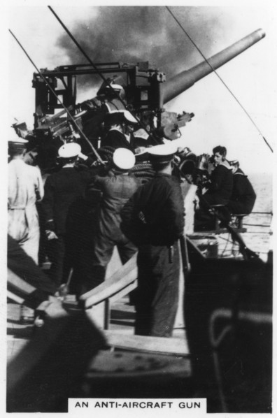 An anti-aircraft gun on board HMS 'Nelson', 1937. Artist: Unknown
