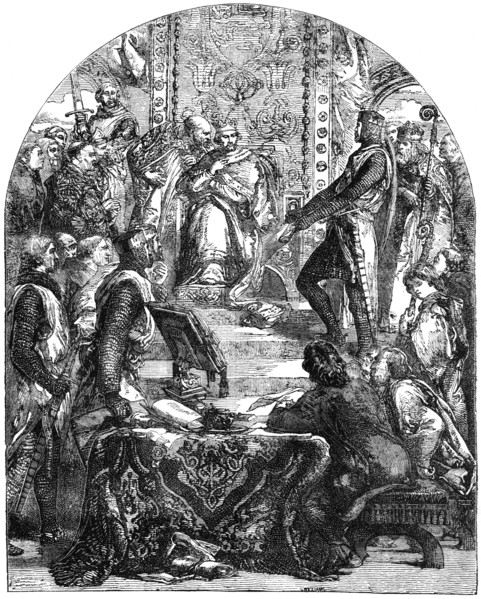 The barons enforcing their rights from King Henry III (1207-1272). Artist: Unknown