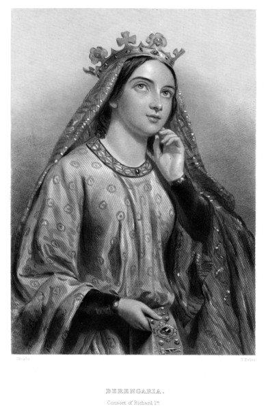 Berengaria of Navarre (c1164-1230), queen consort of King Richard I, 19th century.Artist: B Eyles