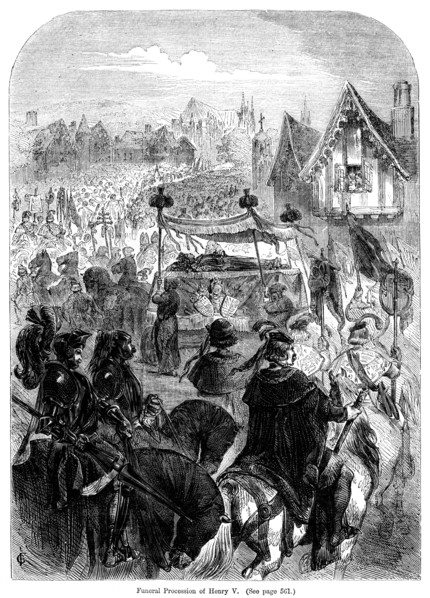 The funeral procession of King Henry V, 1422. Artist: Unknown