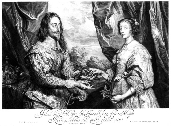 King Charles I (1600-1649) and Queen Henrietta Maria (1609-1669). Artist: Unknown