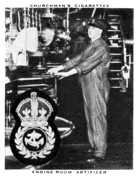 Engine-Room Artificer, 1937.Artist: WA & AC Churchman