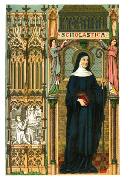 St Scholastica, 1886. Artist: Unknown