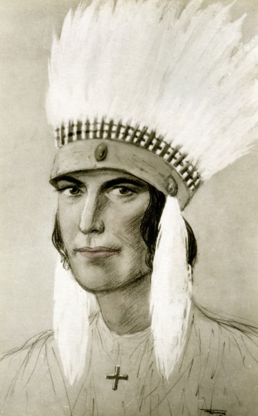 Portrait of an American Indian, 20th century. Artist: Unknown