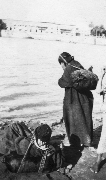 Bhistis or Water Carriers, Basra, Iraq, 1917-1919. Artist: Unknown