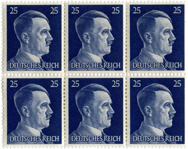 Set of postage stamps featuring Adolf Hitler (1889-1945), 1941-1942. Artist: Unknown