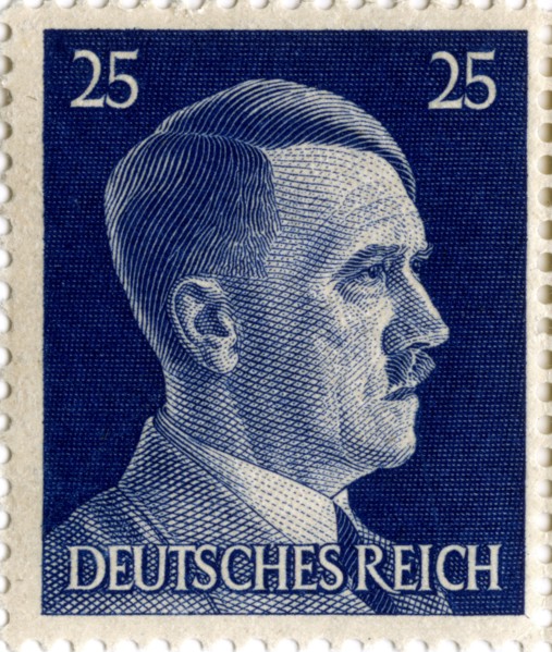 Postage stamp featuring Adolf Hitler (1889-1945), 1941-1942. Artist: Unknown