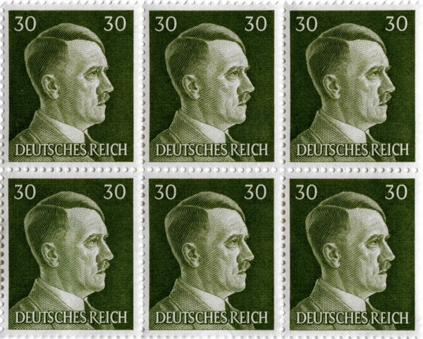 Set of postage stamps featuring Adolf Hitler (1889-1945), 1941-1942. Artist: Unknown
