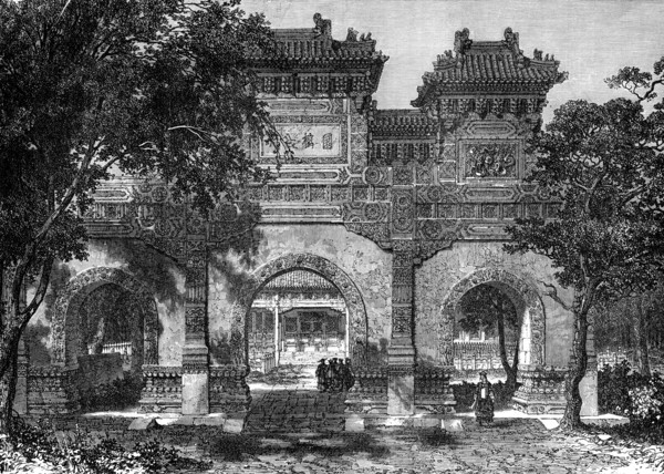 Temple of Confucius, Peking, China, 19th century. Artist: Therond