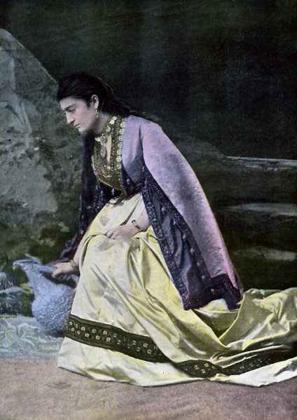 Mingrelien woman collecting water, c1890. Artist: Unknown