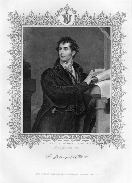 Sir Francis Burdett (1770-1844), English reformist politician, 19th century.Artist: James Morrison