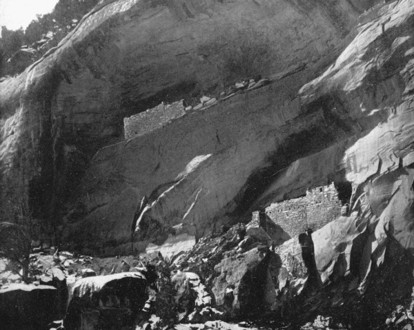 Cliff Dwellings, Mancos Canyon, Arizona, USA, 1893.Artist: John L Stoddard