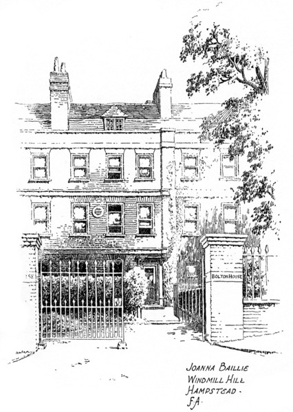 Joanna Baillie's house, Windmill Hill, Hampstead, London, 1912. Artist: Frederick Adcock