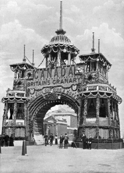 The Canadian Arch, Whitehall, London, 1902.Artist: HO Klein