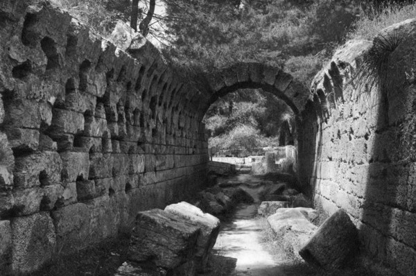 Entrance to the Stadion, Olympia, Greece, 1937.Artist: Martin Hurlimann