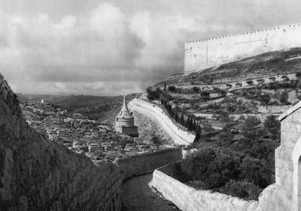 Jewish burial places near the Wall of Jerusalem, 1937. Artist: Martin Hurlimann