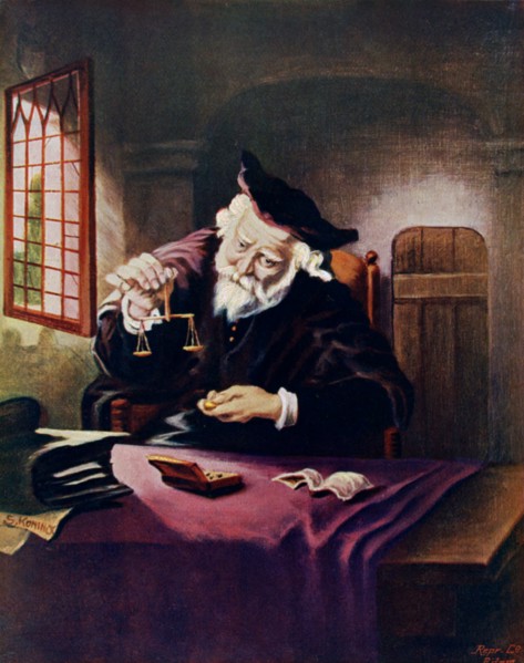 'The Gold Weigher', 1908-1909. Creator: Salomon Koninck.